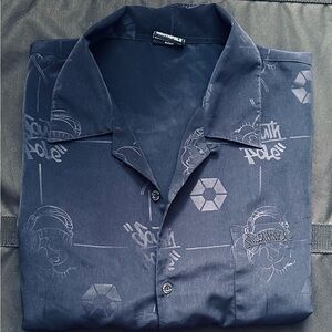 South Pole Men's Navy Blue Graphic Shirt Size L